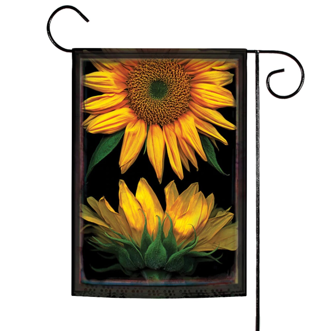 Toland Home Garden Sunflowers On Black Outdoor Garden Flag 18" x 12.5"